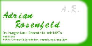 adrian rosenfeld business card